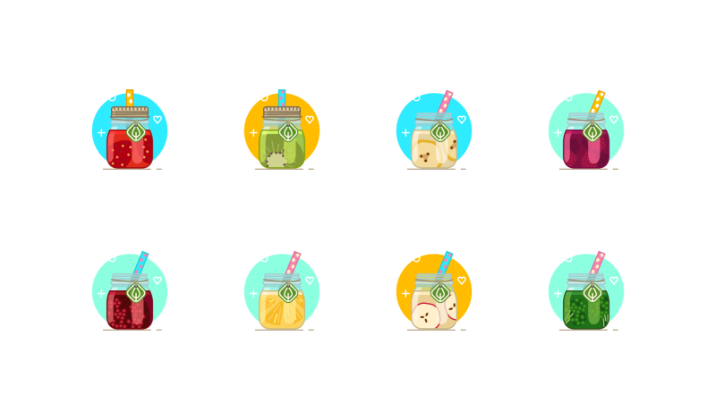 Smoothie Drinks icons by Yumminky