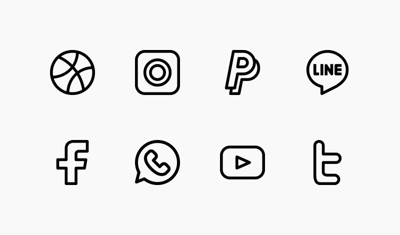 Social media Free line icons by Unlimit Icon