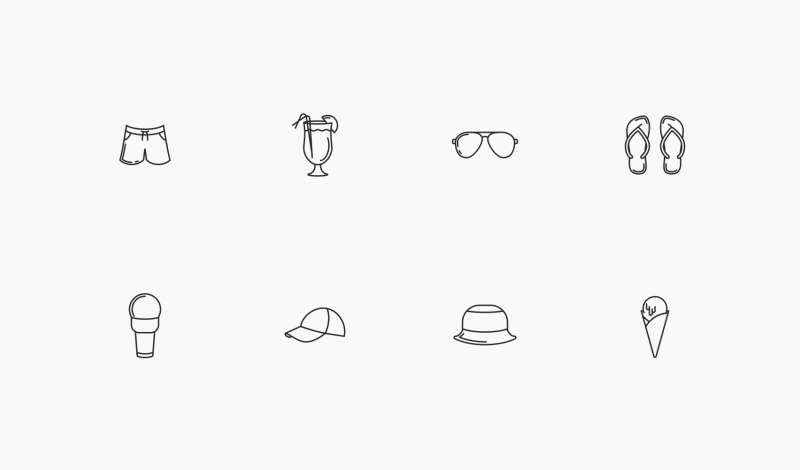 Summer Holidays icons by Sergey Tikhonov