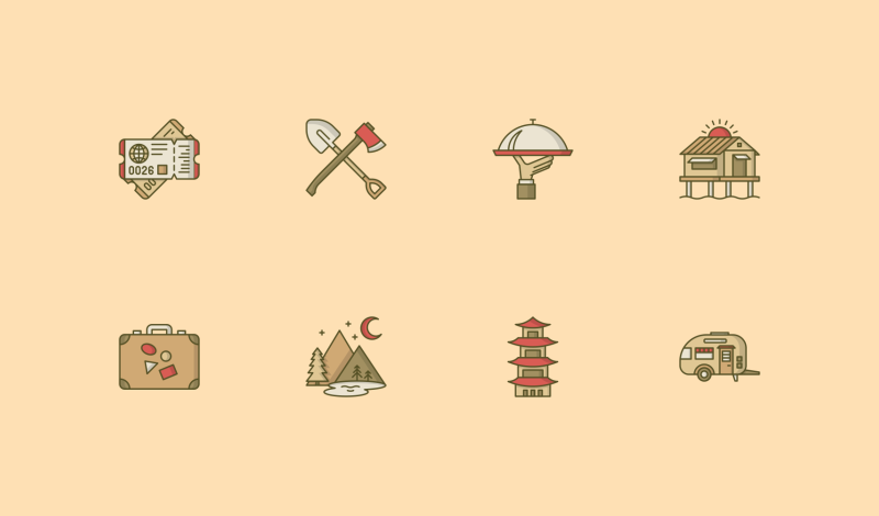 Travel and Hotel icons by Danil Polshin