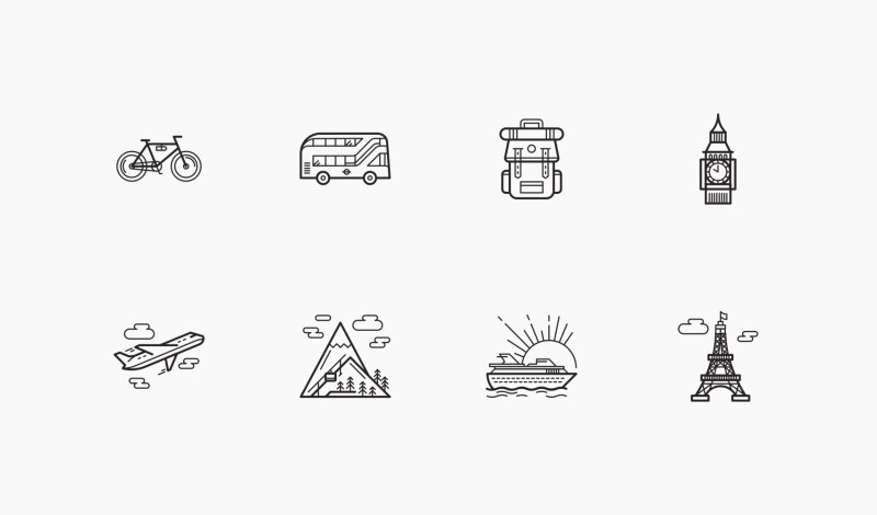 Travel and Places icons by Danil Polshin