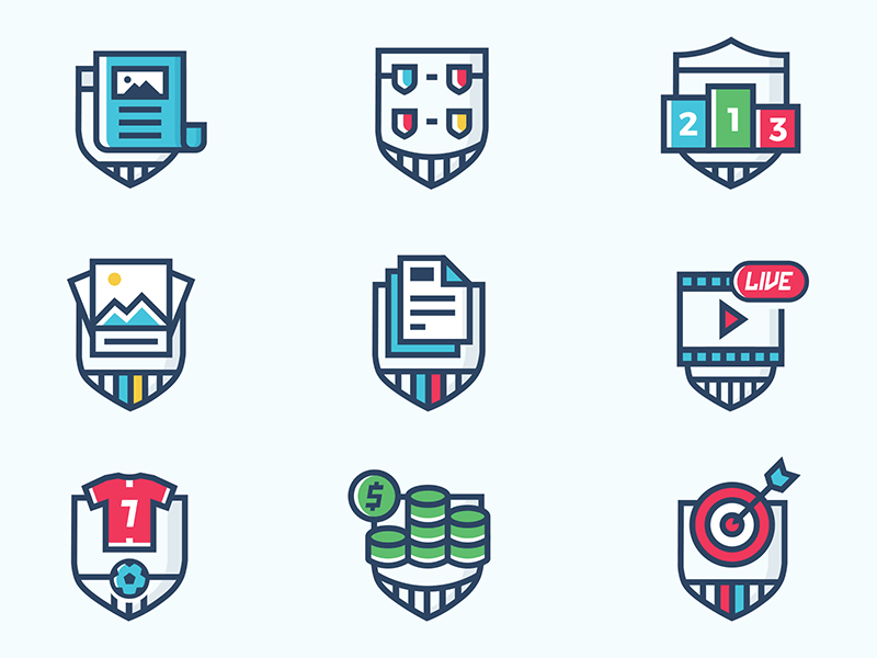 Clubapp Features Icons by Arkadiusz Płatek