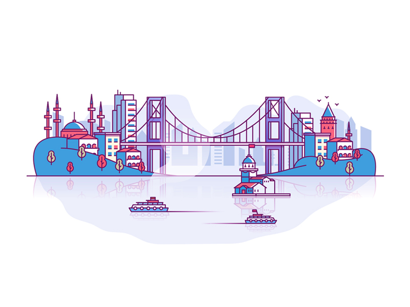 Istanbul city clipart by Sahil Sadigov