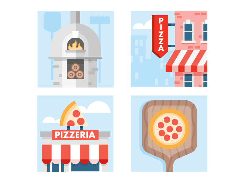 Pizza Time icons by Scott Tusk by Yelp Design