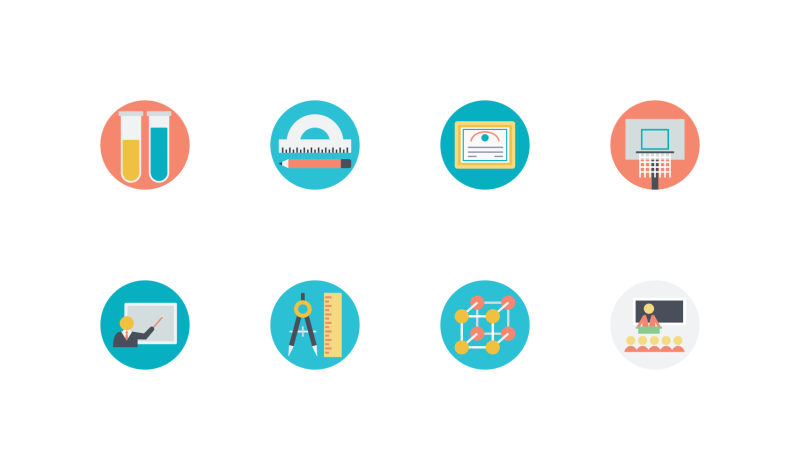Education icons by Vectors Market