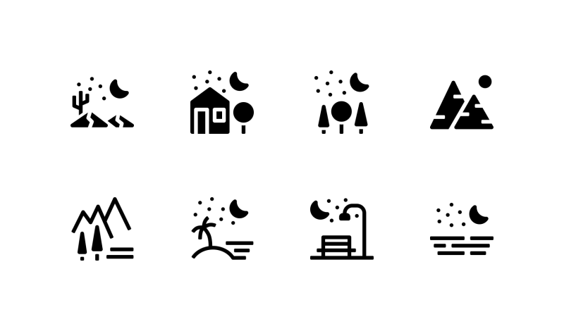Landscape icons by Andrejs Kirma