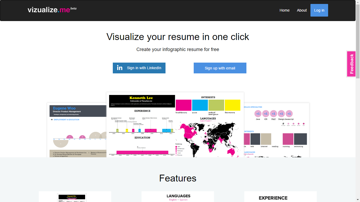 Visualize.me - Visualize your resume in one click