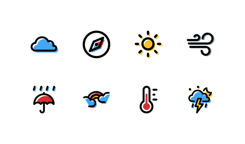 Weather icons by Andrejs Kirma