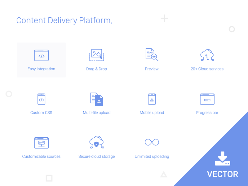 content-delivery-platform-icons-by-arjun-patel