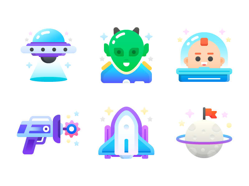 space-flat-icons-by-pavel-kozlov