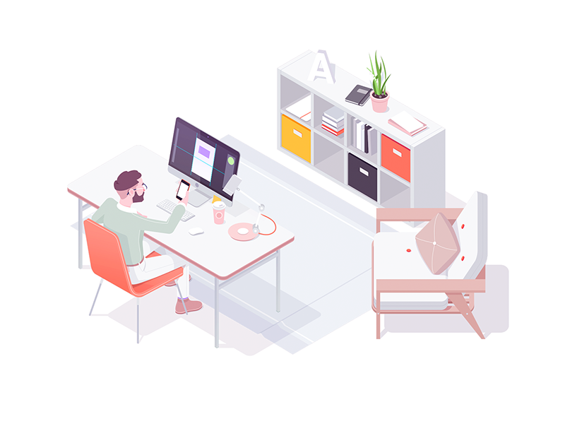 office-illustration-by-igor-kozak