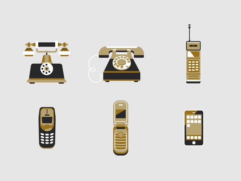 Phone icons by Violetta Stolz