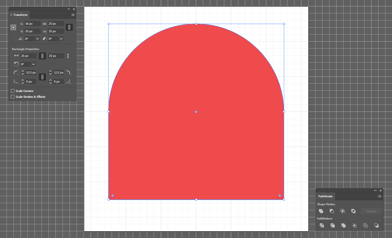 Corner Radius of Square