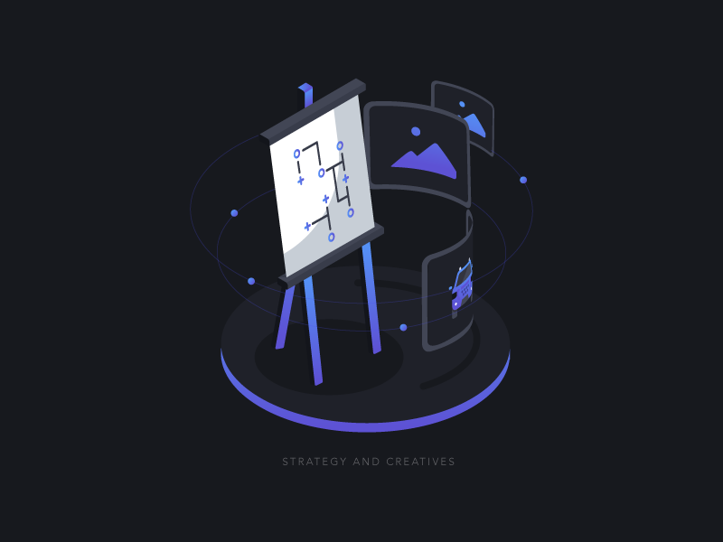 Strategy and Creatives illustration by Dalpat Prajapati