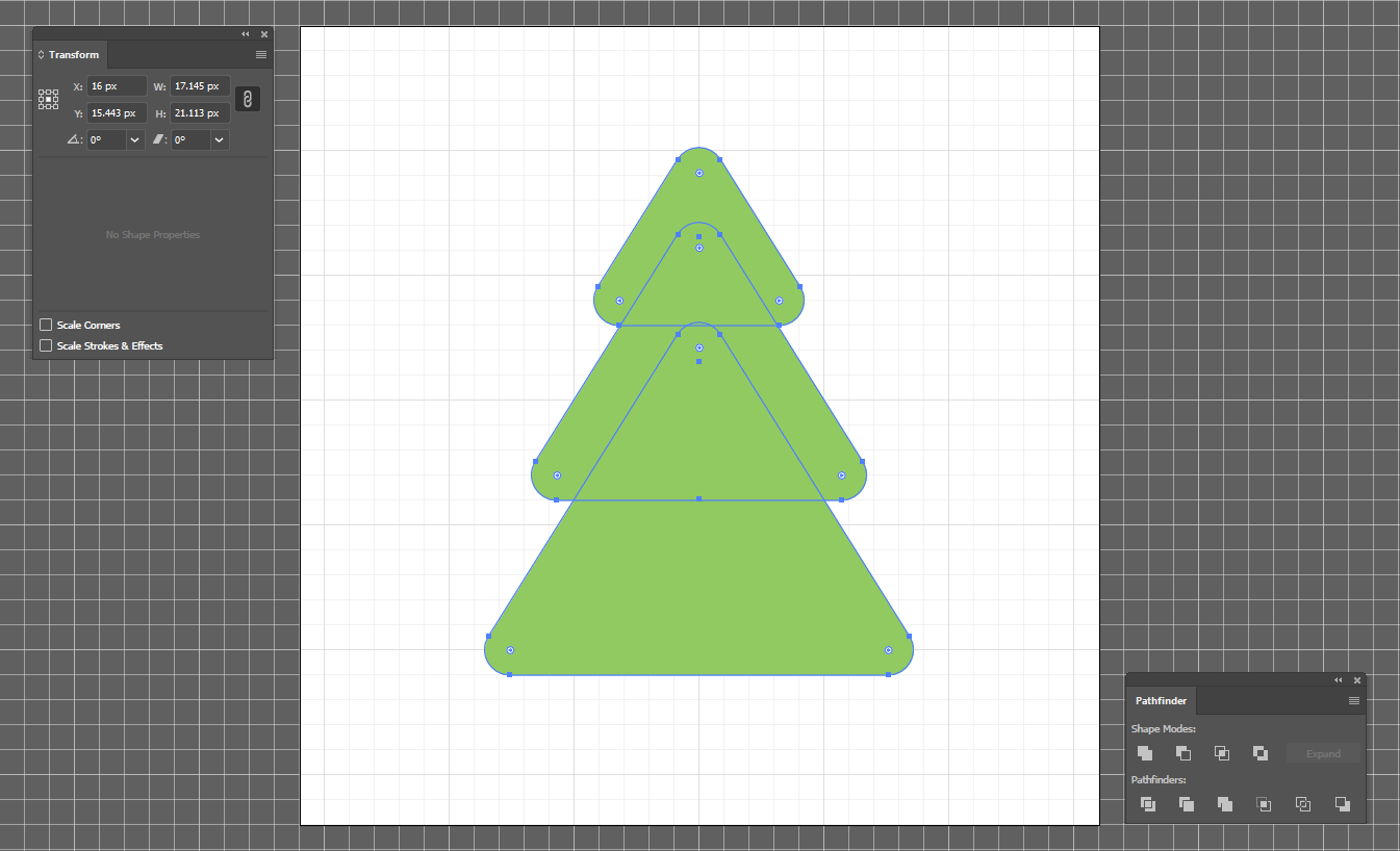 Create 3 Triangles