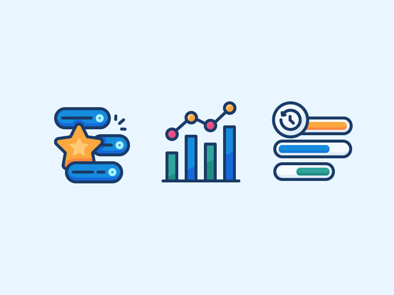 Analytics icons by Justas Galaburda