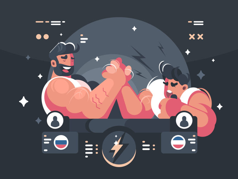 Armrestling by Kit8
