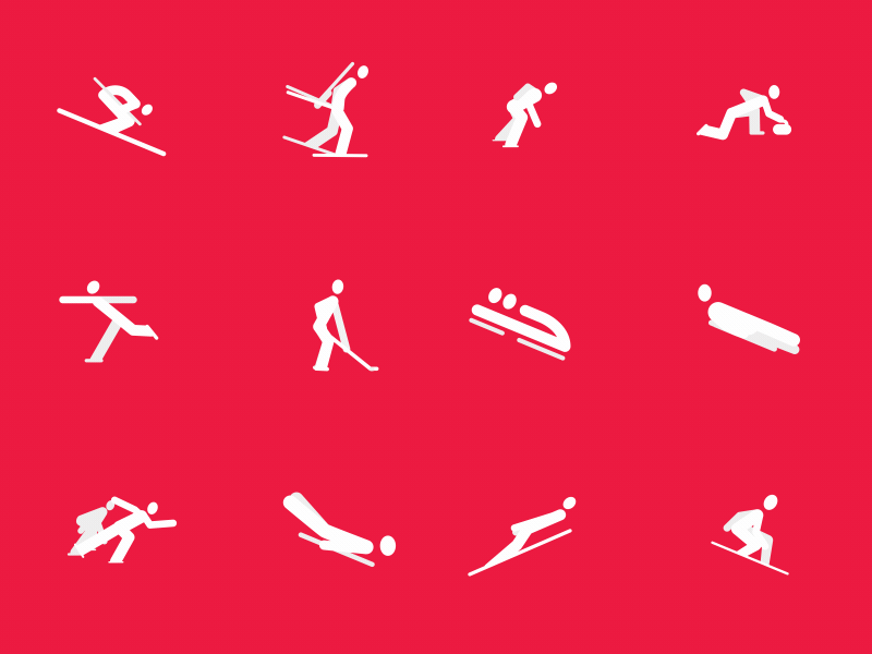 Winter Olympic Animated Icons by Fraser Davidson