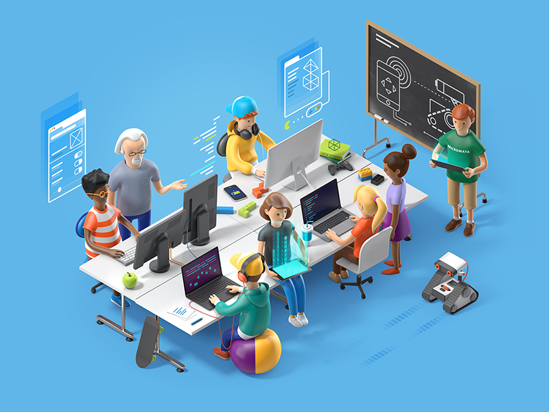 Office work Illustration by Anna Paschenko