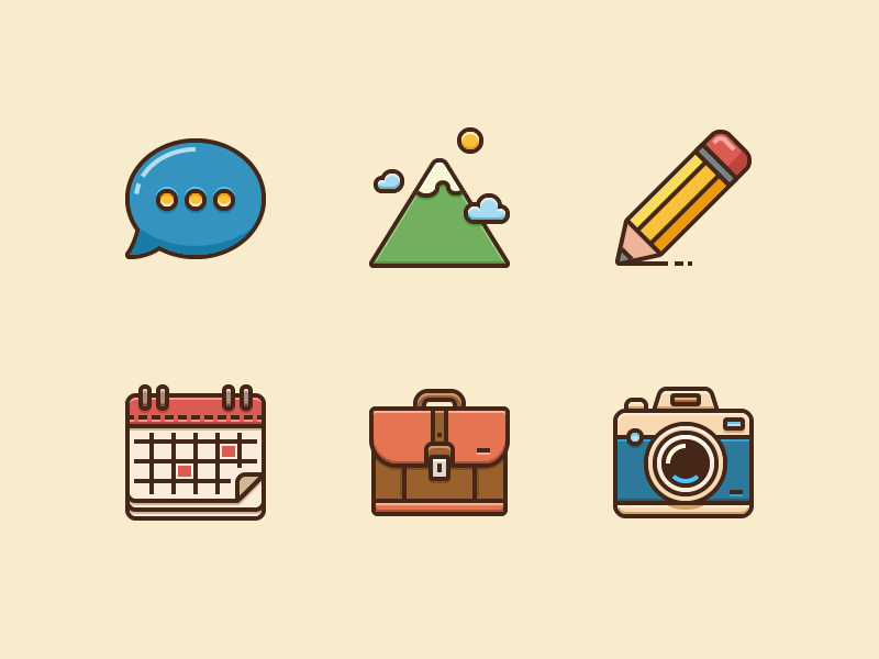 Contour Icons by Tanya Buhinskaya