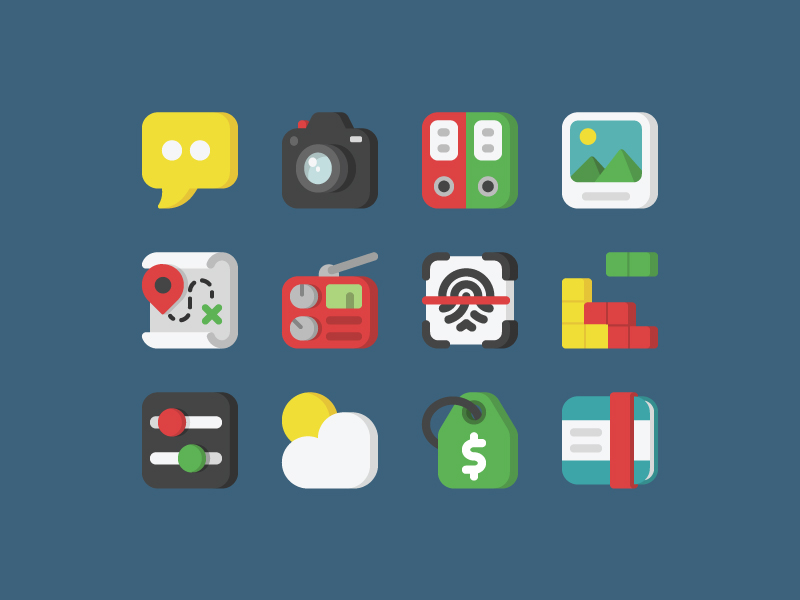 Mobile App icons by Alice Rizzo