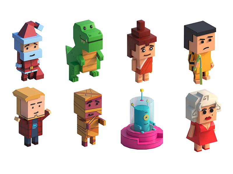 3D characters by Game Pack Studio