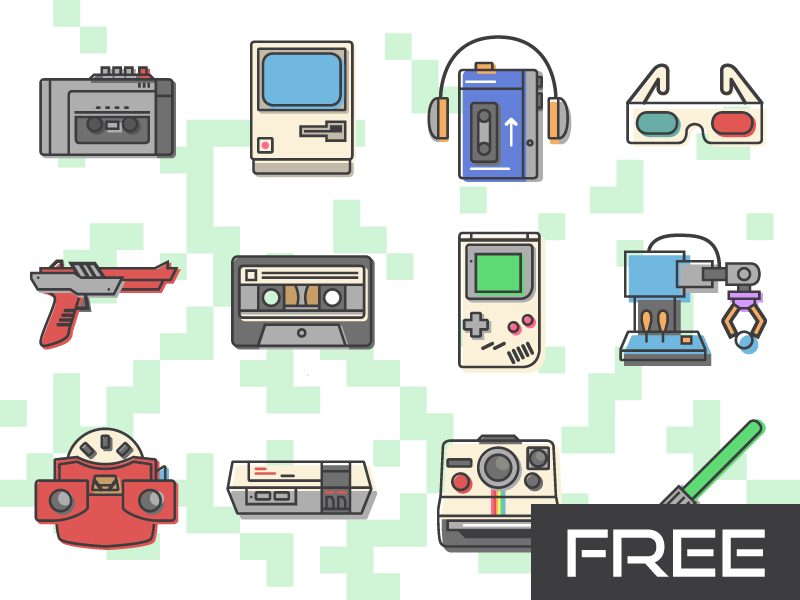 Retro icons by IconShock