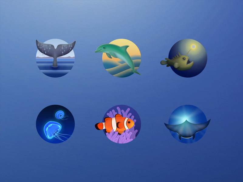 Ocean icons by Liu He