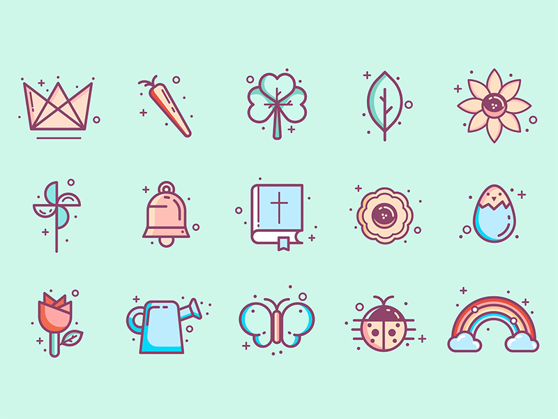 Easter & Spring icons by Houston Hanna