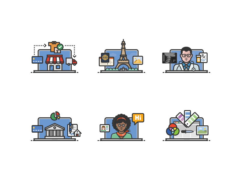 Online Activities icons by Scott Lewis