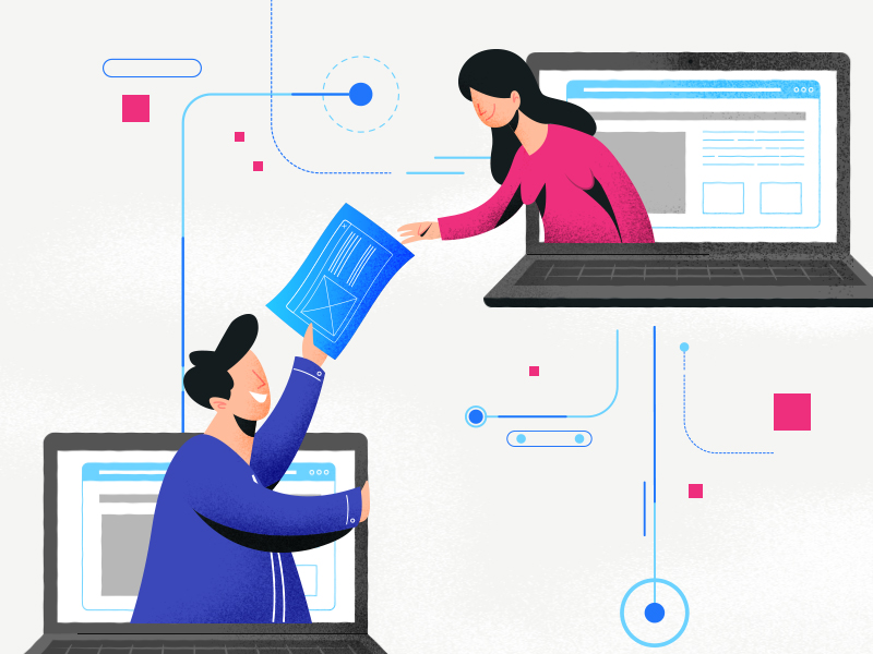Email sharing illustration by Ana Hill