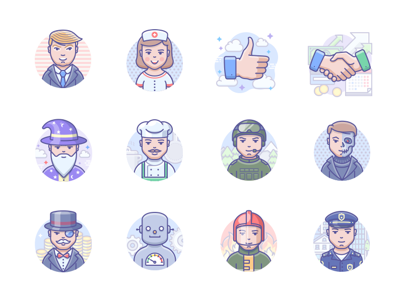 Scenarium people icons by Icojam