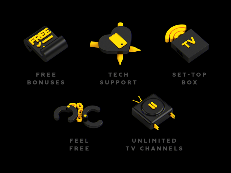 internet service provider icons by Stas Kokin
