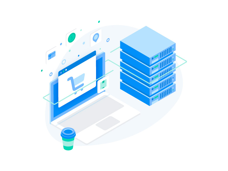 Web Hosting illustration by Jemis Mali
