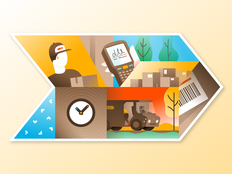 Stressed courier driver Illustration by Miguel Camacho