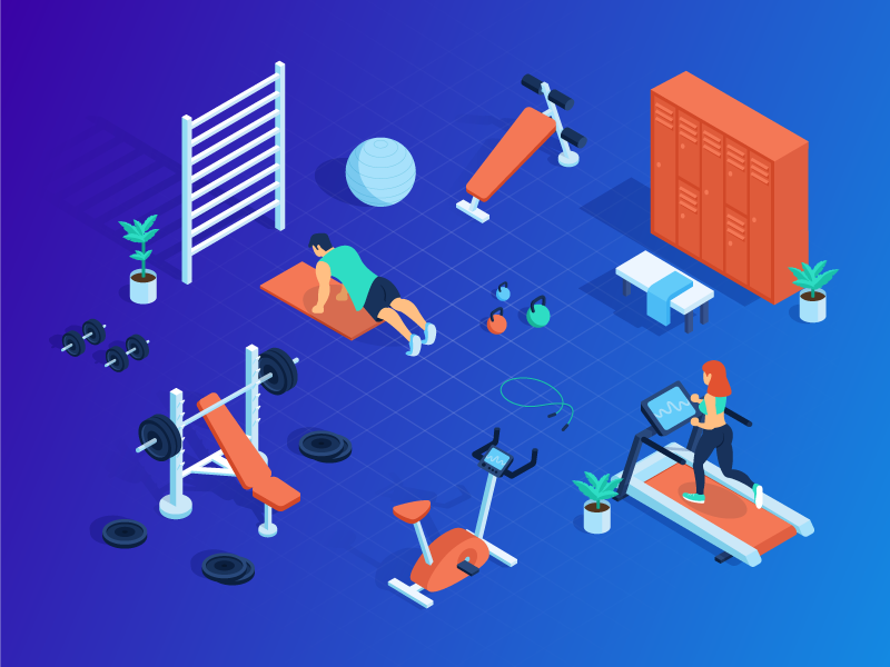 Gym Illustration by Marko Stupic