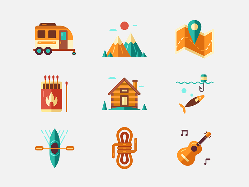 Outdoor and Recreation icons by Chanut is Industries