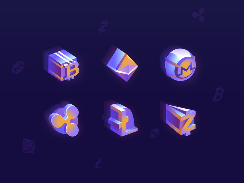 Cryptocurrency Icons by Outcrowd