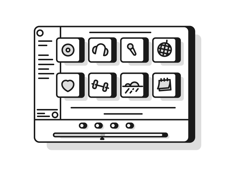 Spotify Player wire-frame by Razvan Vezeteu