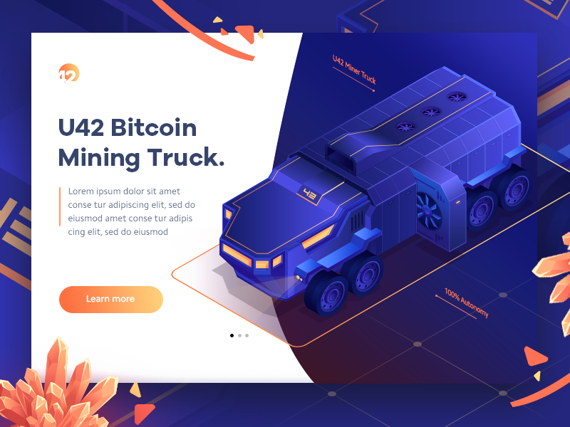 Bitcoin Mining Truck illustration by Walid Beno