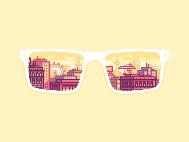 Downtown View Animation by Yegor Shustov
