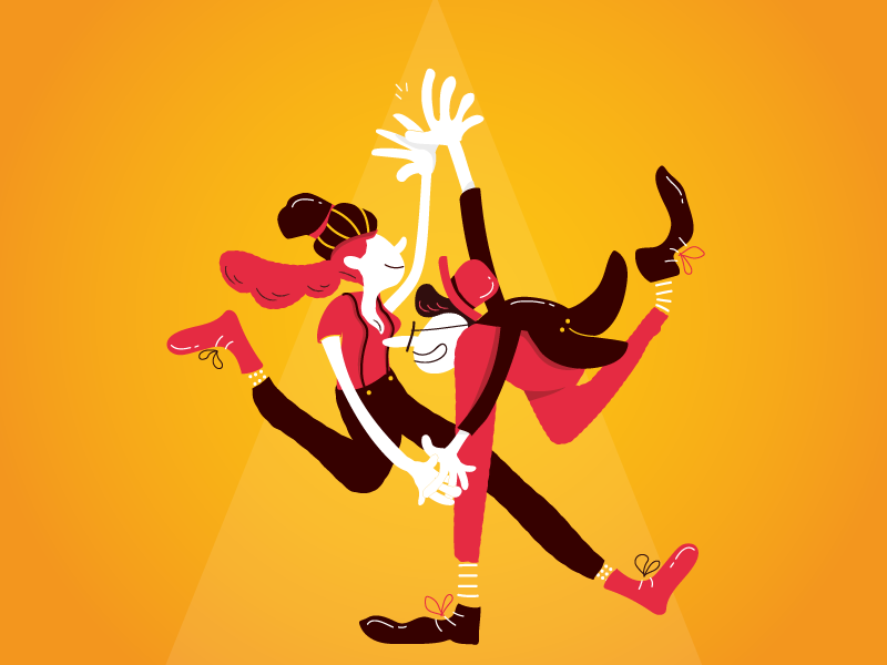 Let's Dance Illustration by Luigi Leuce Factory