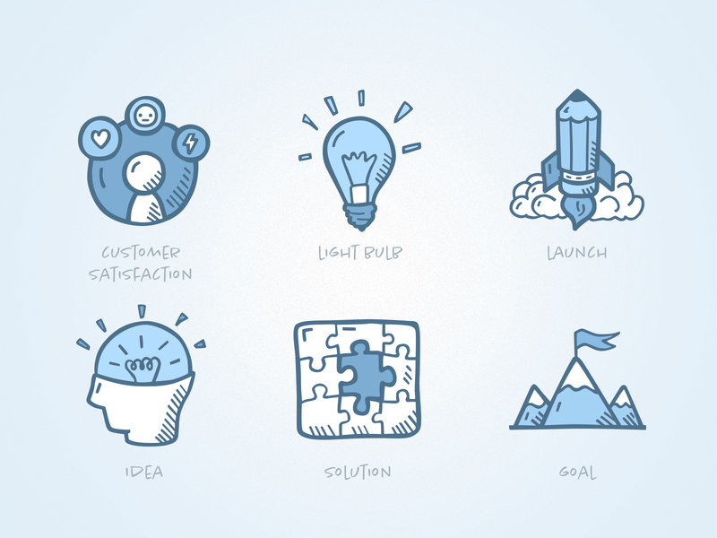 business icons by Agata Kuczminska