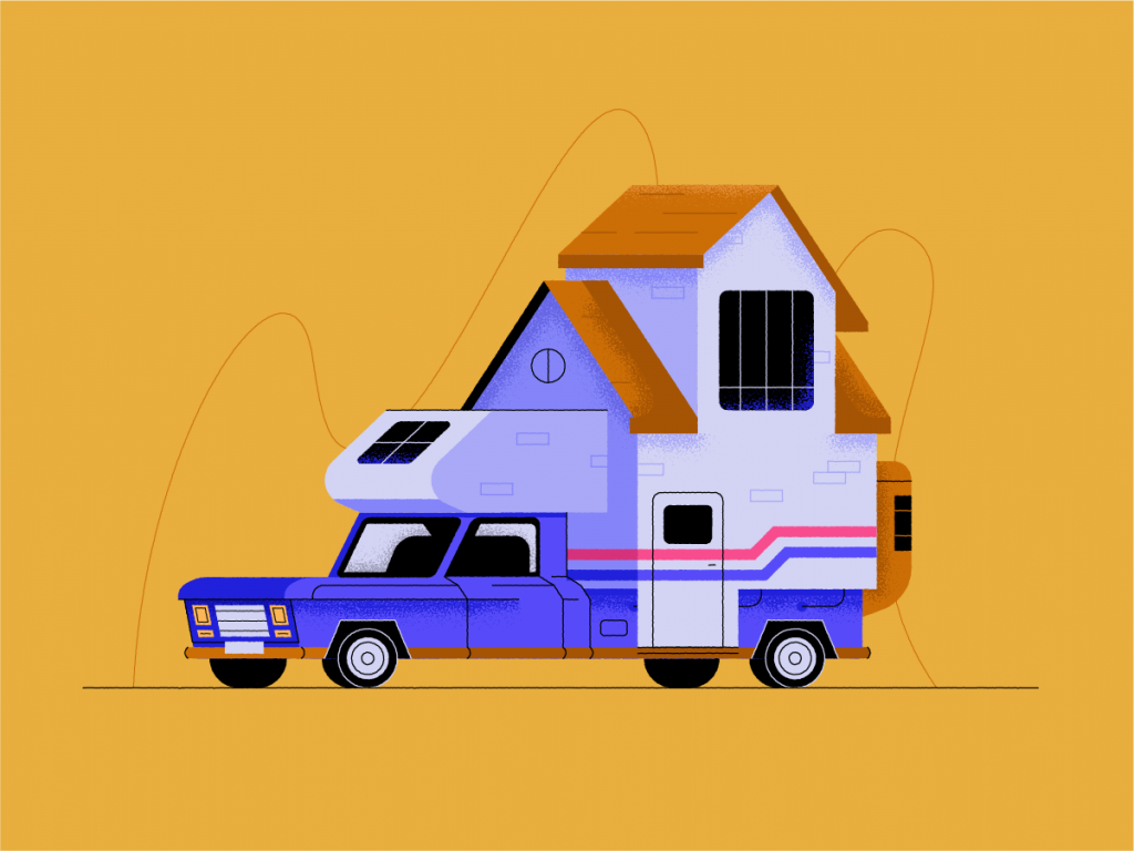 Caravan illustration by Fabrizio Morra
