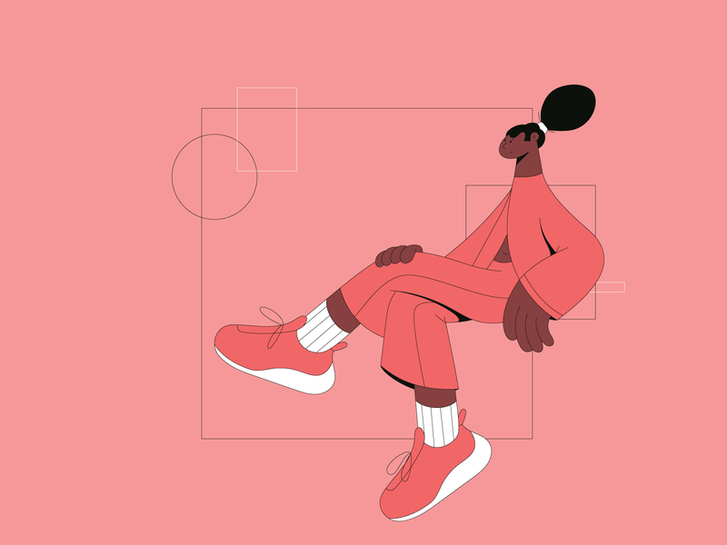 Chill Day woman illustration by Linn Fritz