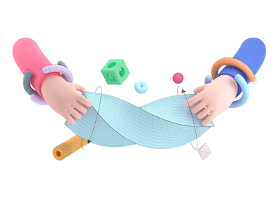 Creative Hands 3D illustration by VAGO