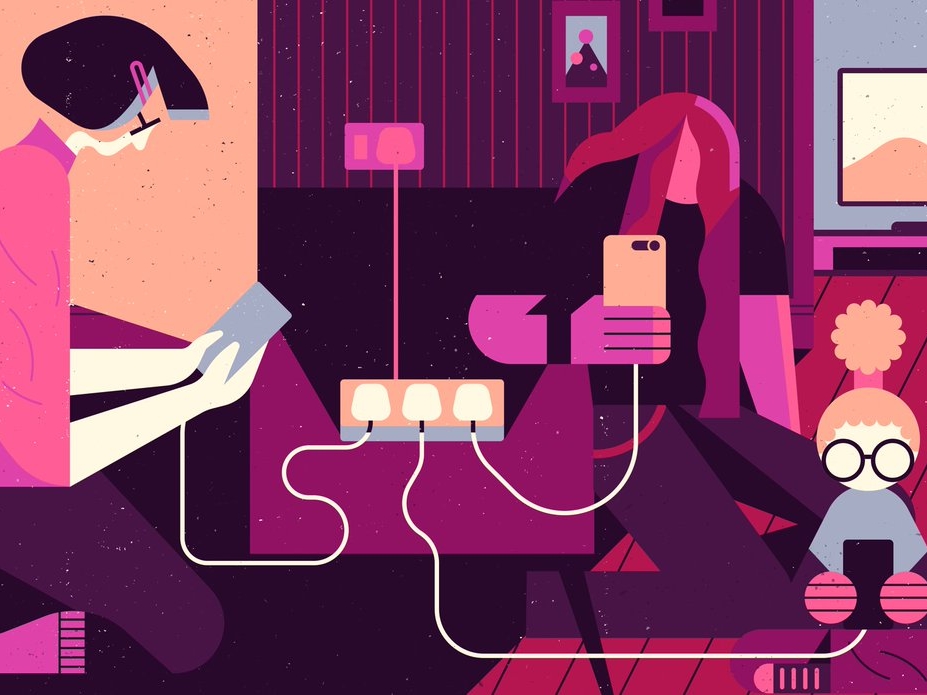 Phone addiction by Folio Illustration Agency