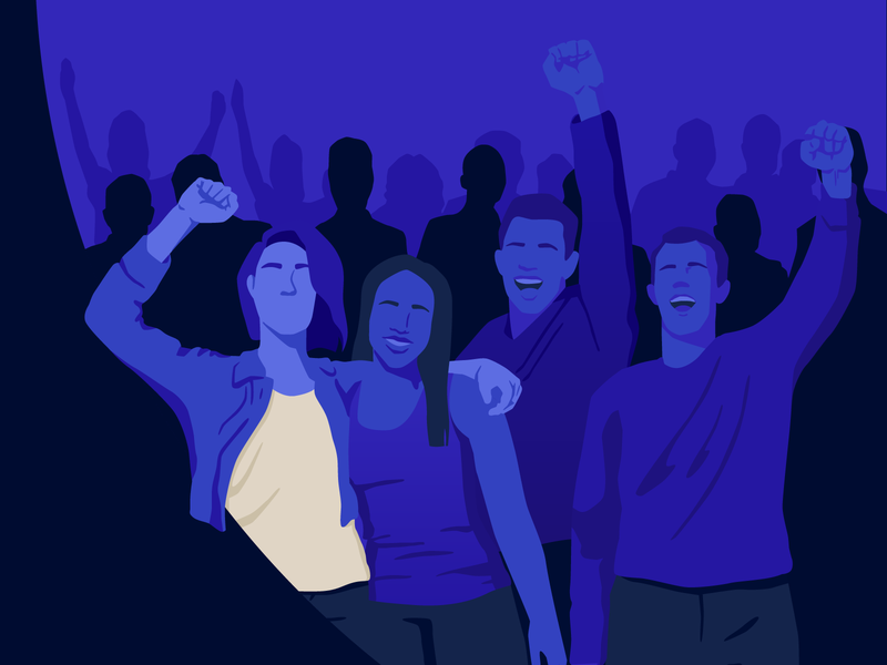 Power to the people illustration by Sofía Salazar for Aerolab for iconscout design inspiration blog