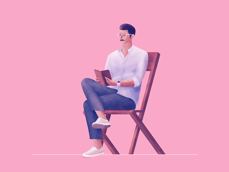 Reading illustration by Udhaya Chandran for Timeless