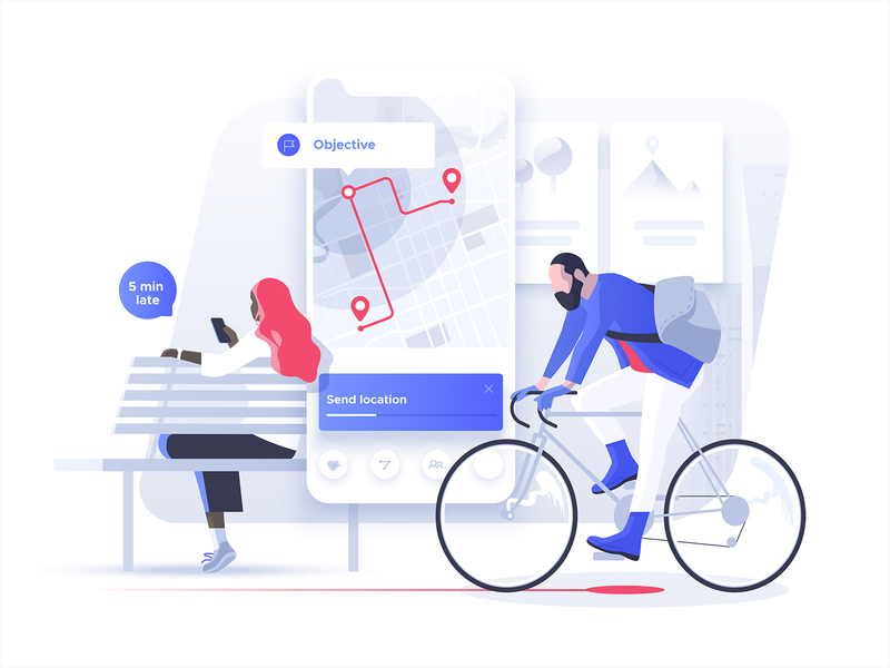Smart mobility illustration by Dmitrii Kharchenko